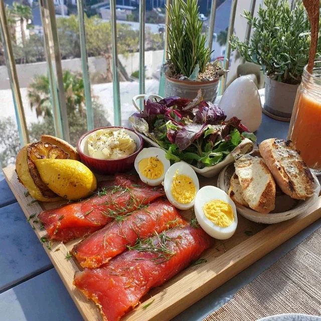 Påskbrunch med Gravlax, Ägg och Sill