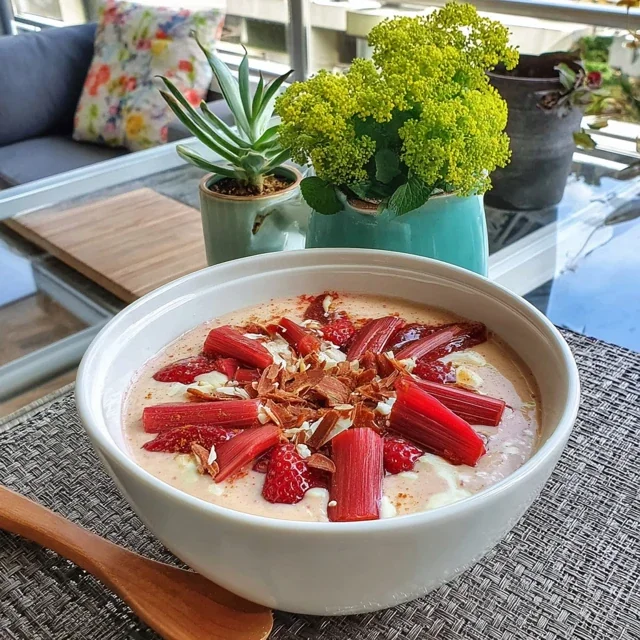 Rabarber och Vanilj Smoothie Bowl