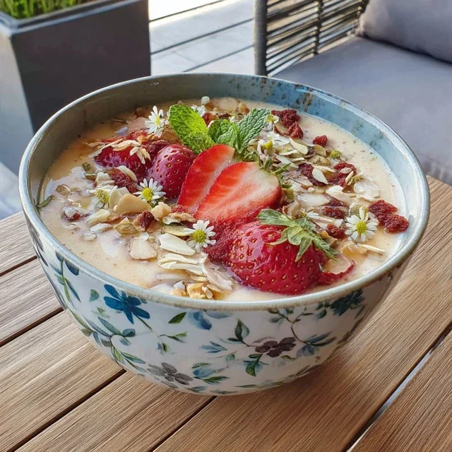 Rabarber och Vanilj Smoothie Bowl
