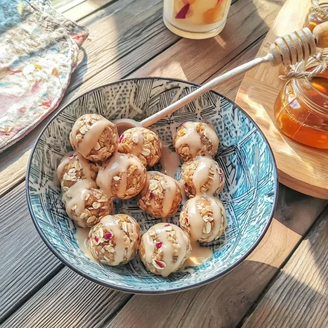 Energibollar med havregryn och honung