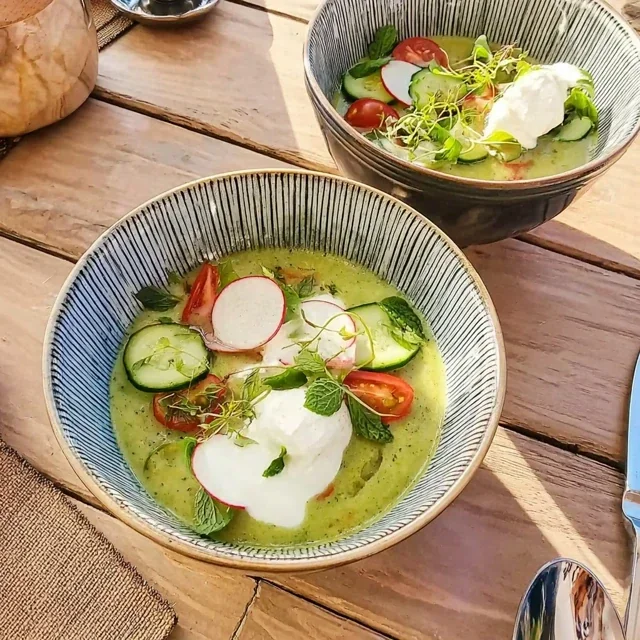 Gurk-gazpacho med mynta