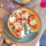 Pesto-mozzarella-solrosstårta