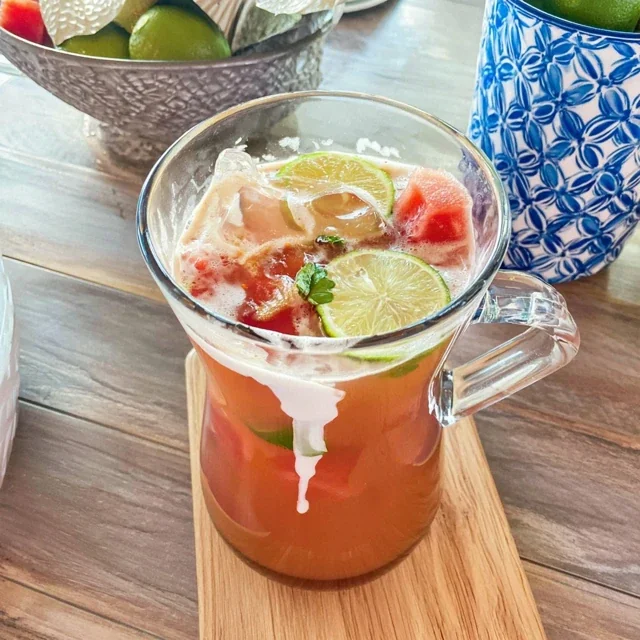 Vattenmelon-agua-fresca med lime